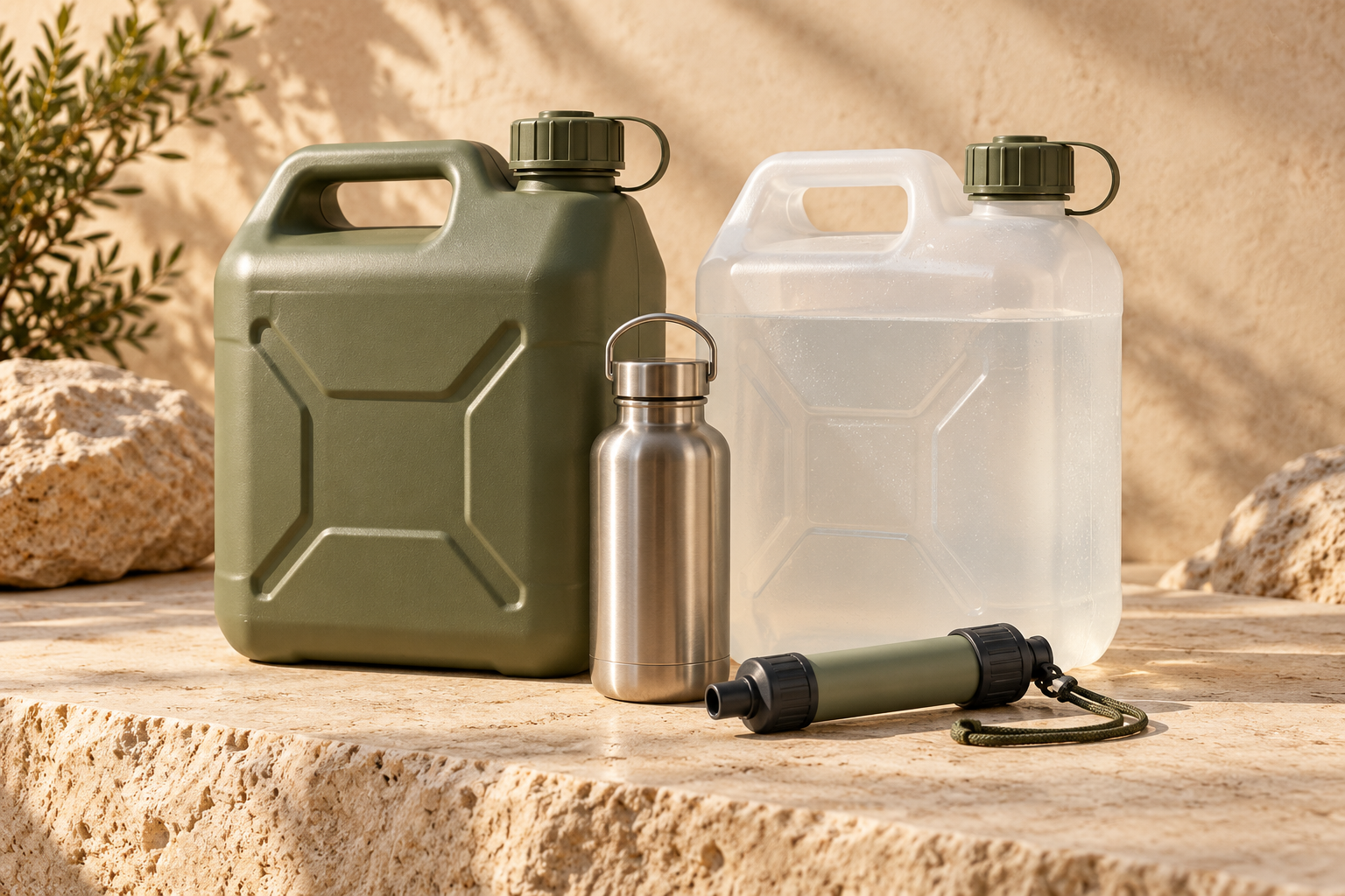 Illustrative water preparedness supplies