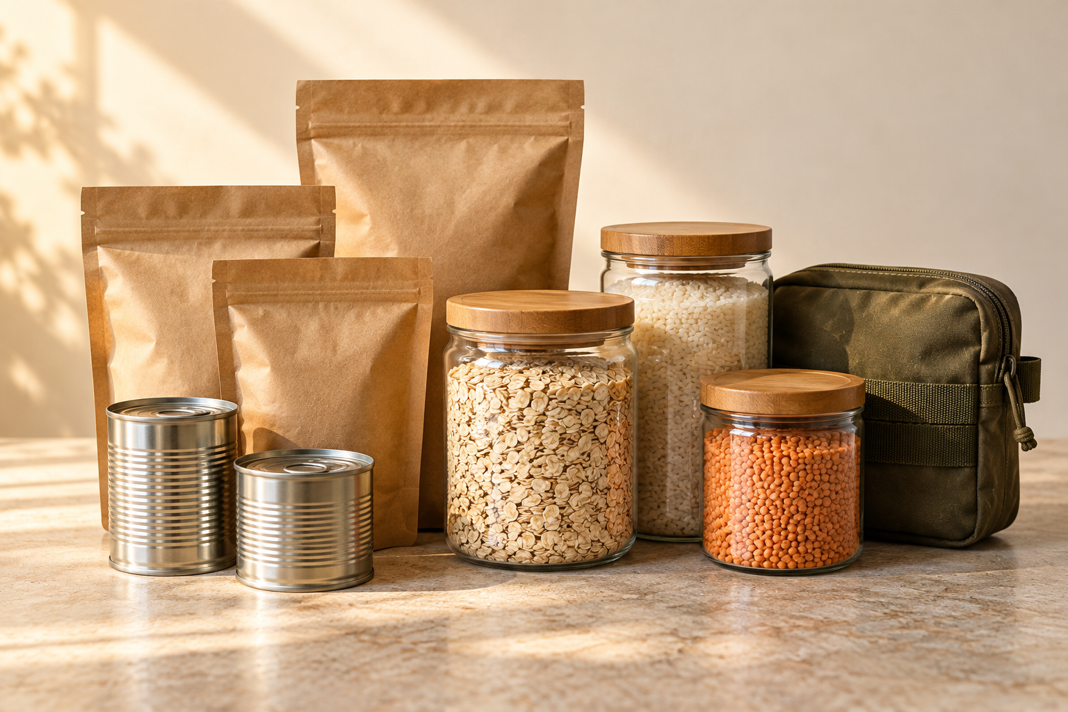 Illustrative food preparedness supplies